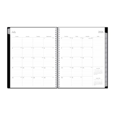 2026-2027 Blue Sky Enterprise 8.5" x 11" Academic Weekly & Monthly Planner, Plastic Cover, Black (130609-A27)