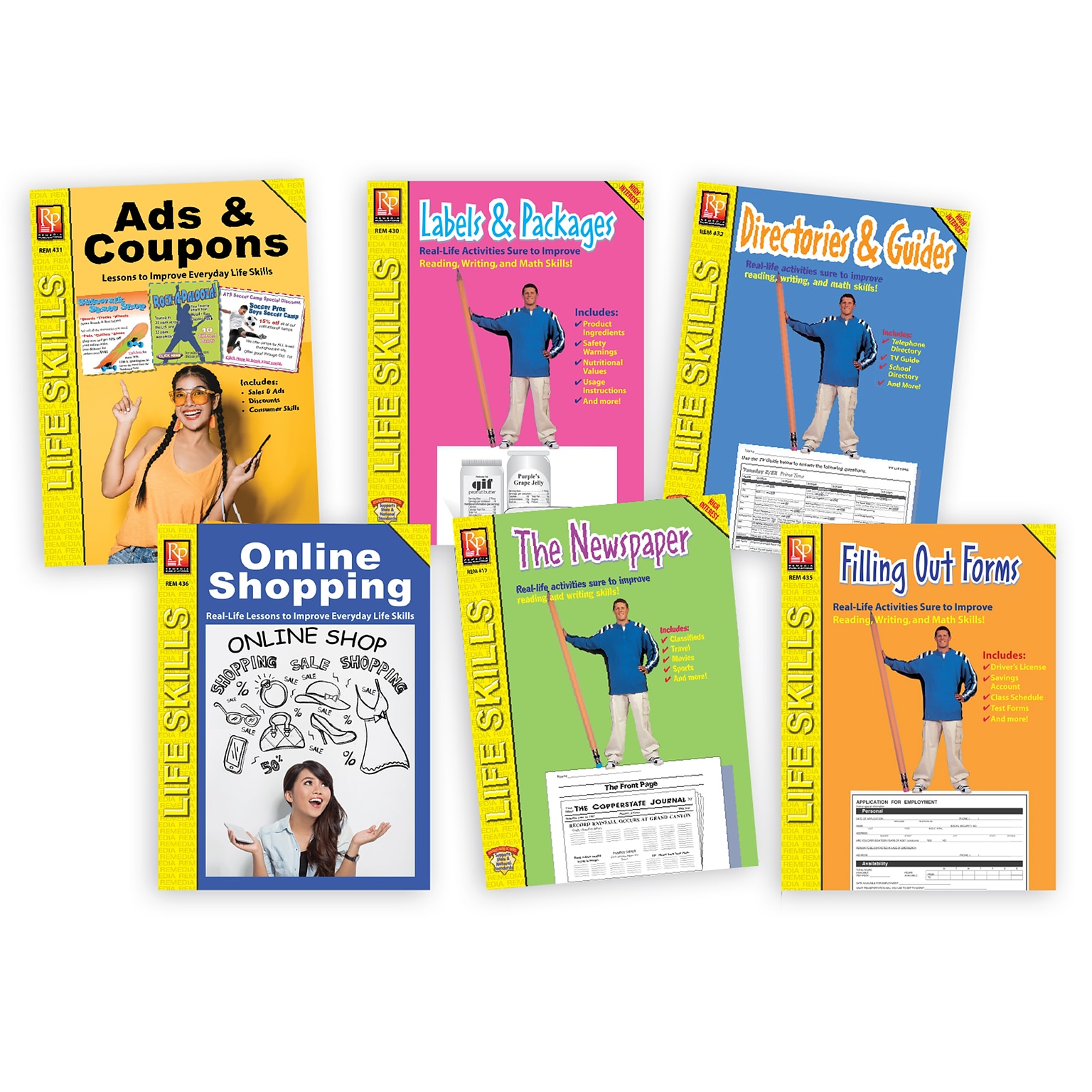 Remedia Practical Practice Reading Series Book Set, Grades 4th - 12th (REM434)