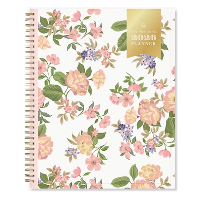2026 Blue Sky Day Designer Heirloom Cream 11 x 8.5 Weekly & Monthly Personal Organizer, Plastic Cover (154640)