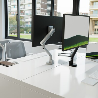 Kanto DM1 Single Monitor Desktop Mount for 17” - 40” Displays, Up to 22 lbs, Black