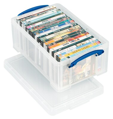 Really Useful Box 9.51 Quart Storage Box with Latching Lid, Plastic, Clear (9L CL)