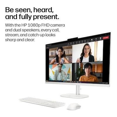 HP OmniStudio 27" All-in-One Desktop PC, Intel Core 5 120U, 8GB RAM, 512GB SSD, Windows 11 Home, Mouse & Keyboard (D77SXAA#ABA)