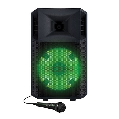 ION Power Glow 300 Wireless Bluetooth Portable Party System Speaker with Lights, Mic & Stereo-Link, Black (POWERGLOW300XUS)