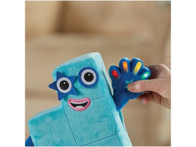 hand2mind Numberblocks Sing-Along Numberblock Five Plush, Blue (95352)