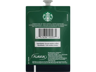 Starbucks Pike Place Roast Coffee Flavia Freshpack, Medium Roast, 38/Carton (48725)