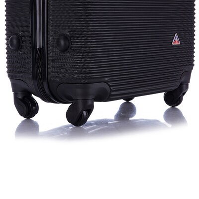 InUSA Royal 2-Piece Hardside Spinner Luggage Set, TSA Checkpoint Friendly, Black (IUROY0SM-BLK)
