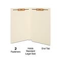 Staples® Moisture Resistant Reinforced End Tab Classification Folders, Legal Size, Manila, 150/Box (