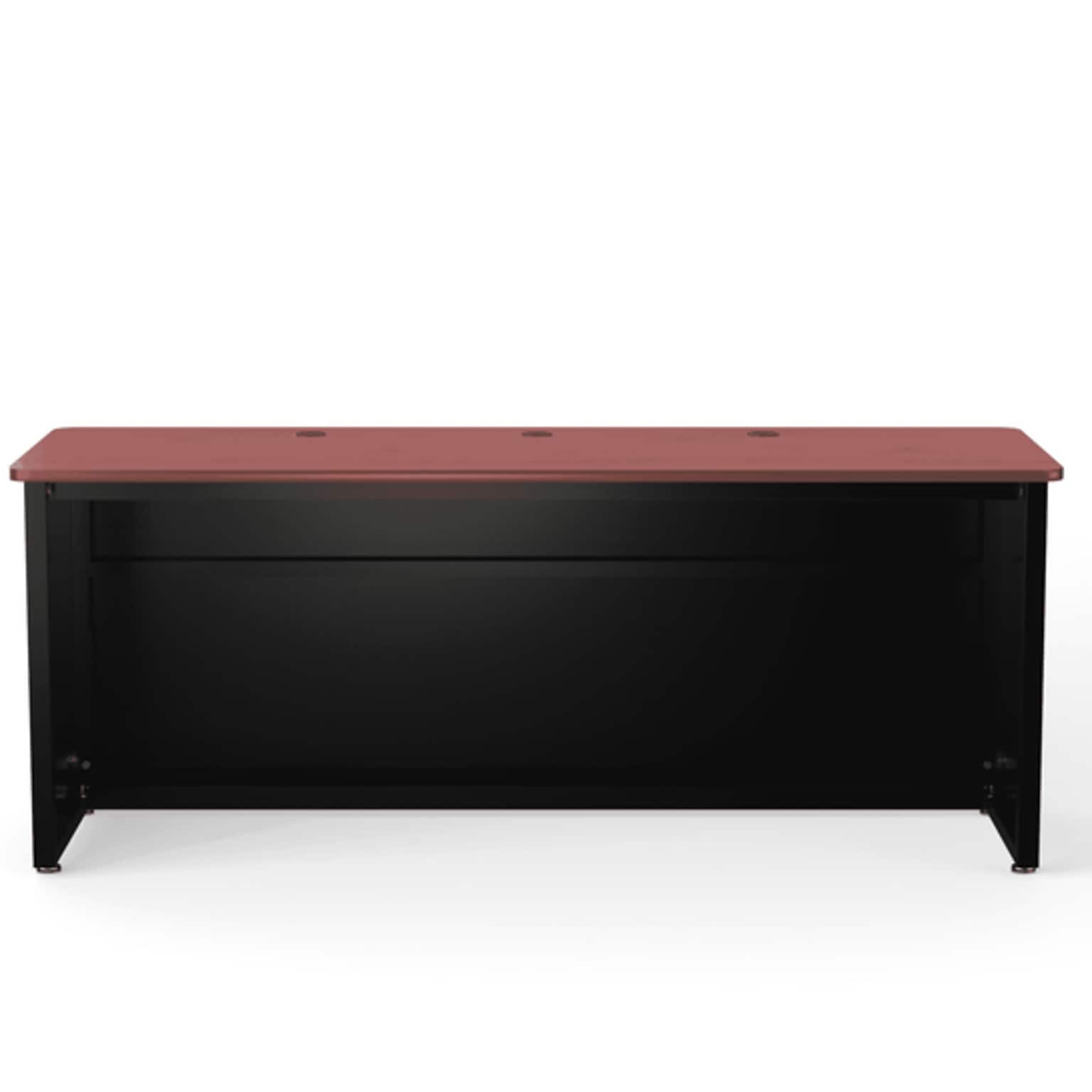VersaDesk 72W Enclosed Versa Classroom Desk, Cherry/Black (CD7224-BC)