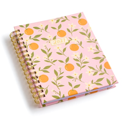 2027 Eccolo Citrus 7" x 9" Weekly & Monthly Planner, Faux Leather Cover (RY27-401J)