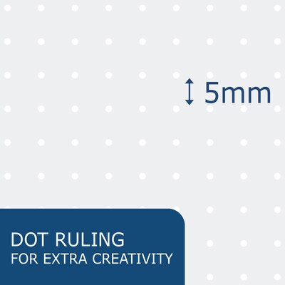 Whitelines Journal, 75.75" x 8.25", Dotted Ruled, Gray, 70 Pages, 12/Carton (17006cs)