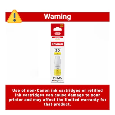 Canon GI-20 Yellow Standard Yield Ink Cartridge Refill (3396C001)