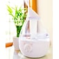 Crane Ultrasonic Cool Mist Tabletop Humidifier, 1-Gallon, For Rooms 500 sq. ft., Clear/White (EE-5301CW)