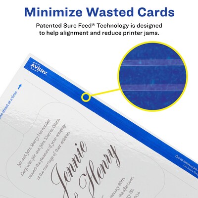 Avery Integrated Cards, 4" x 6", Glossy White, 50/Pack (95274)