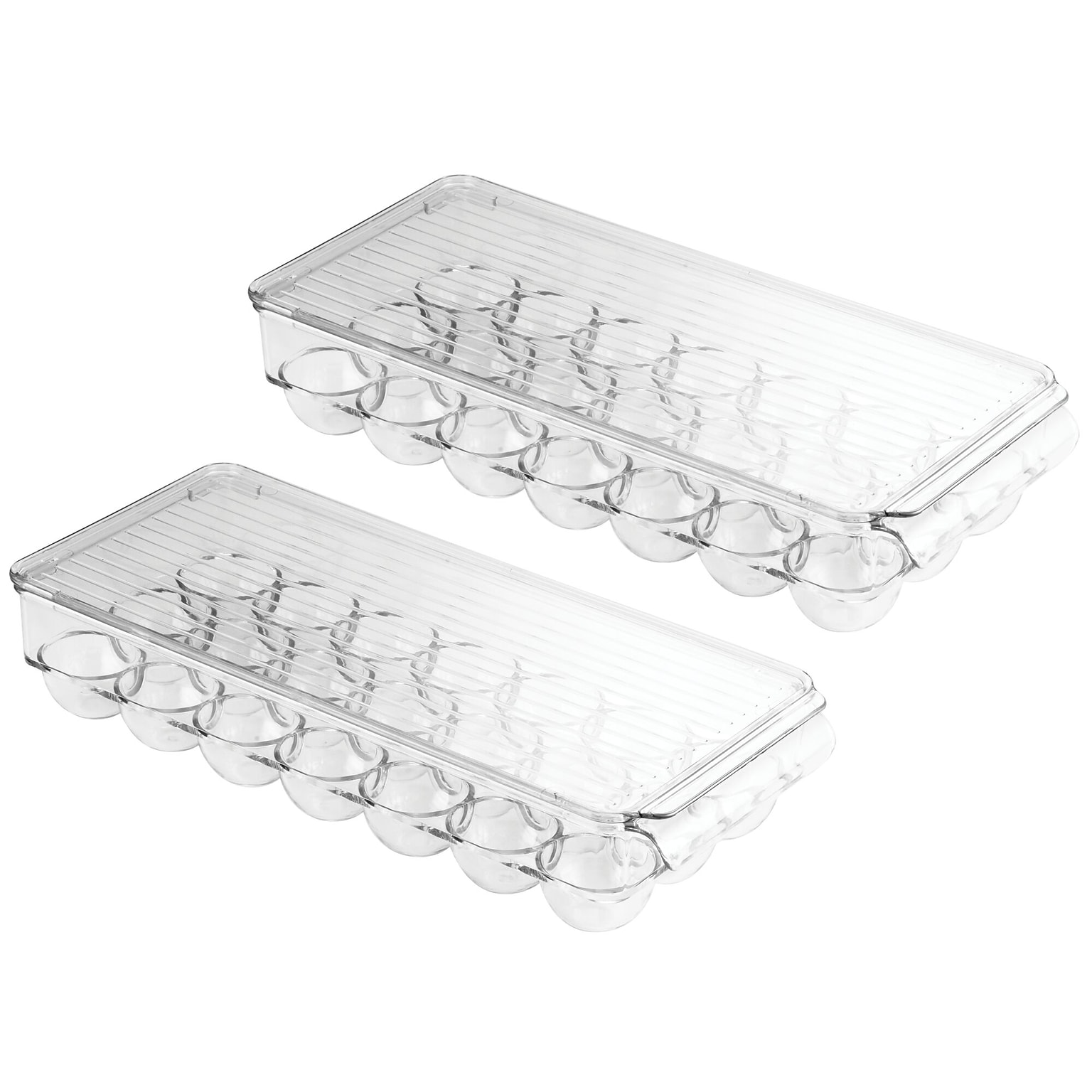 iDESIGN Plastic Egg Holders, Clear, 2/Pack (27902M2)