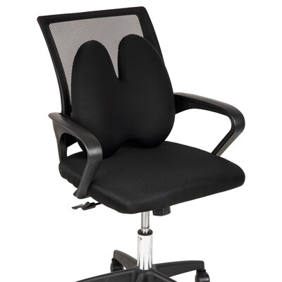 Mind Reader Memory Foam Lumbar Support Pillow Office Chair Back Cushion, Black (BBACK-BLK)