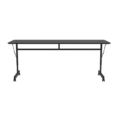 Correll Econoline Flip Top Nesting Table, 24x60, Black Granite (FTM2460TF-07)