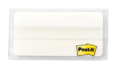 Post-it® Durable Tabs, 3 Wide, Solid, White, 50 Tabs/Pack (686F-50WH3IN)