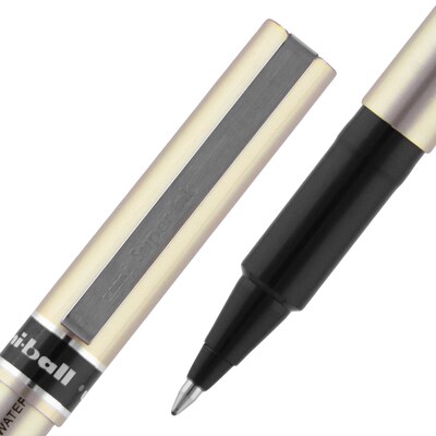uni-ball Deluxe Rollerball Pens, Fine Point, 0.7mm, Black Ink (60052)