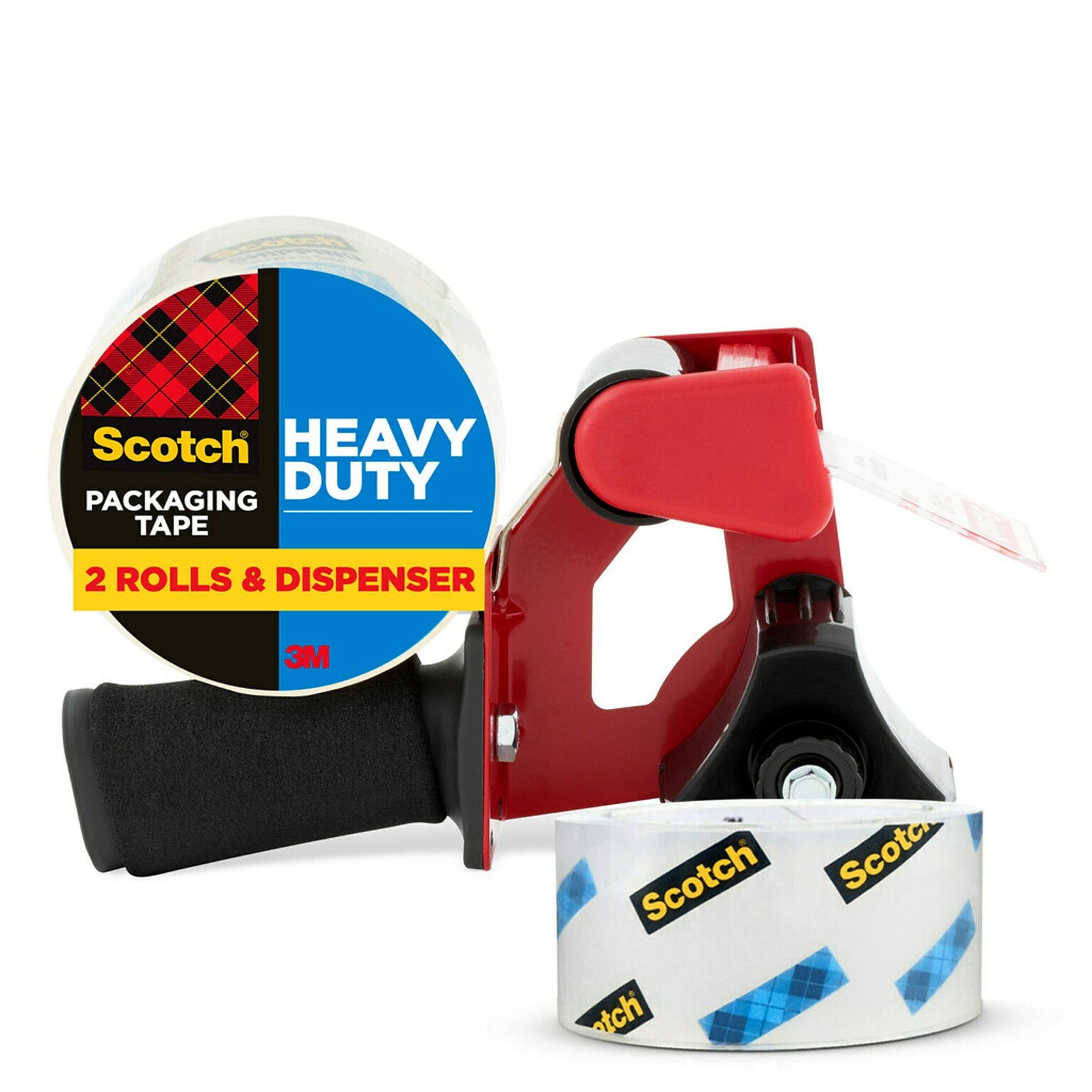 Scotch Heavy Duty Packing Tape with Dispenser, 1.88 x 54.6 yds., Clear (3850-2ST)