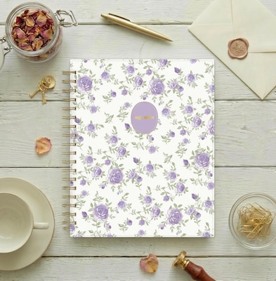Blue Sky Sincerely Jules 8" x 10" Daily Planner, Purple/White (164243)