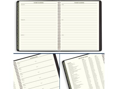 2025 AT-A-GLANCE Recycled 9" x 11" Monthly Planner, Faux Leather Cover, Black (70-260G-05-25)