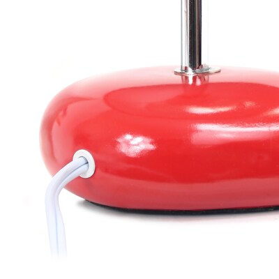 Simple Designs 10.24" LED Table Lamp, Red (LT2005-RED-LB)