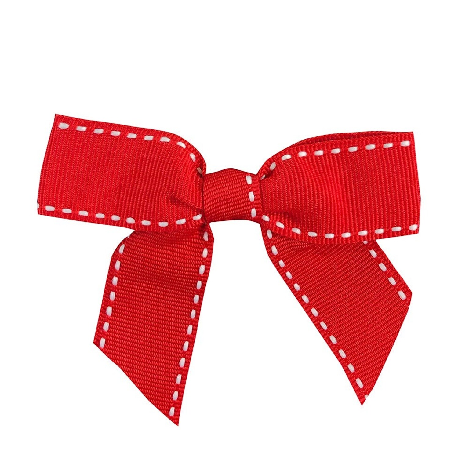JAM Paper Grosgrain Bows, Red/White, 100/Pack (52640349318)
