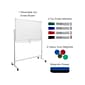 Excello Global Products Dry-Erase Mobile Whiteboard, Aluminum Frame, 48" x 32" (EGP-HD-0066)
