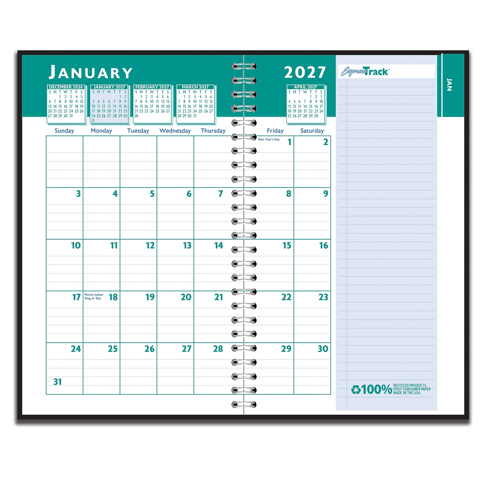 2027 House of Doolittle 8.5 x 11 Weekly/Monthly Express Track Planner (296-02)