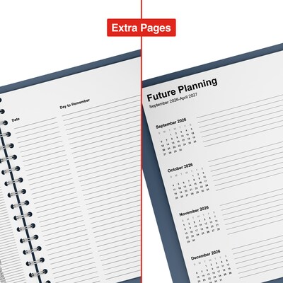 2025-2026 Staples 7" x 9" Academic Weekly & Monthly Planner, Blue (ST60360-25)
