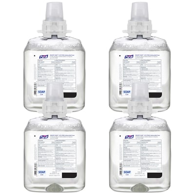 PURELL HEALTHY SOAP Antibacterial Foaming Hand Soap Refill for CS Dispenser, Floral Scent, 4/Carton (5178-04)