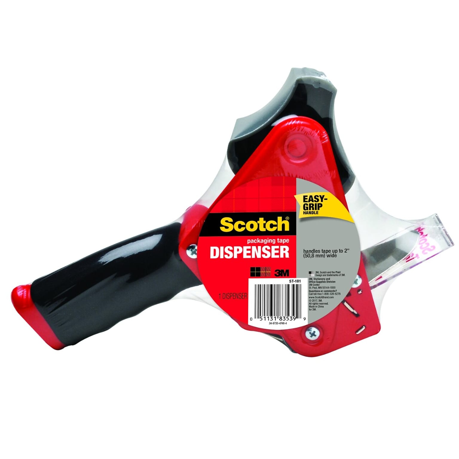 Scotch 2 Handheld Packing Tape Dispenser, Multicolored (MMMST181)