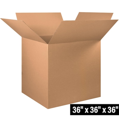 36" x 36" x 36" Shipping Boxes, 32 ECT, 5/Bundle (363636)