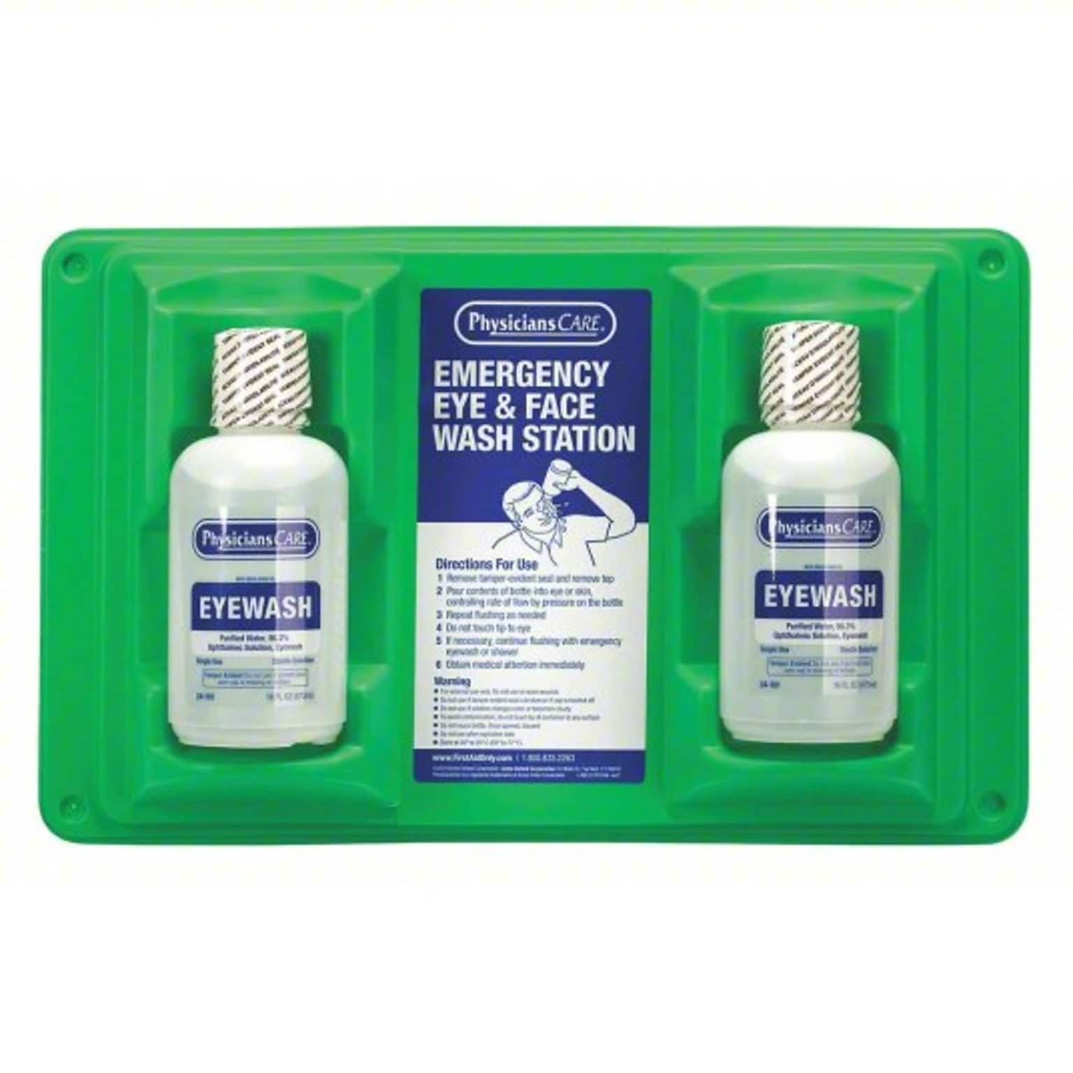 Physicians Care Double Bottle Eye Wash Station Refill, 16 oz. (50013)