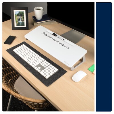 Quartet Magnetic Steel Dry-Erase Desktop Computer Pad, 21" x 7.75", White (Q090F1-R)