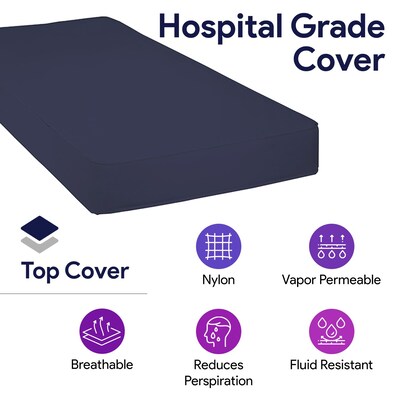 ProHeal Bariatric Foam Hospital Bed Mattress for Pressure Redistribution, High-Density Foam, 36" x 76" x 6"  (PH-81011)