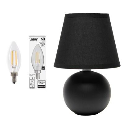 Simple Designs 8.66" LED Table Lamp, Black (LT2008-BLK-LB)