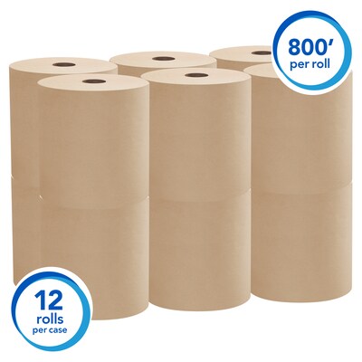 Scott Essential Hardwound Paper Towel, 1-Ply, 12 Rolls/Carton (04142)