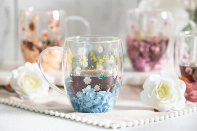 Jeanne Fitz Double Wall Flower Mug