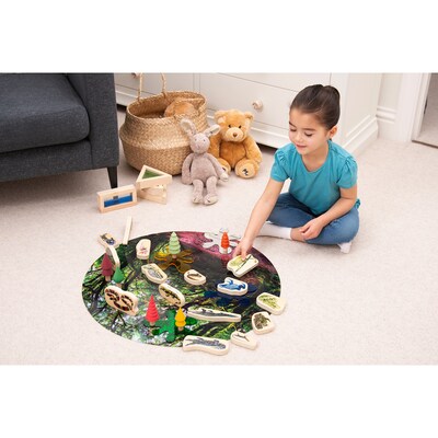 TickiT Wooden Reptile & Amphibian Blocks, Natural, 15/Set (CTU73570)