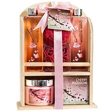 Freida and Joe Cherry Blossom Spa Gift Set in Wood Curio (FJ-41)