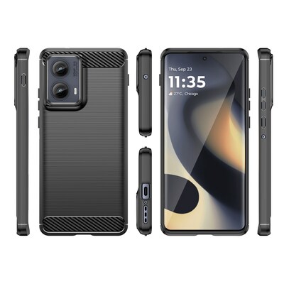 SaharaCase Venture Phone Case for Motorola Edge, Shock Absorbing, Scorpion Black (CP00617)