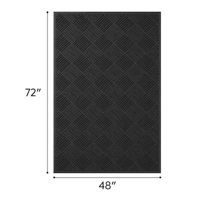 Coastwide Professional™ Commercial Wiper/Scraper Floor Mat, 4' x 6', Black (CW23070)