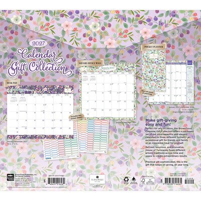 2027 BrownTrout House of Turnowsky Blissful Blossom 14.25 x 13 Monthly Calendar, Assorted Colors (9798330716265)
