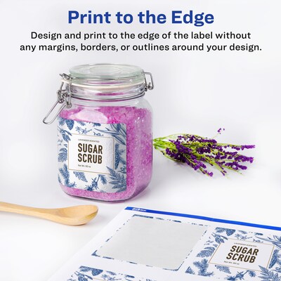 Avery Laser/Inkjet Multipurpose Labels, White, 4 Labels/Sheet, 10 Sheets/Pack (94252-WGP10)