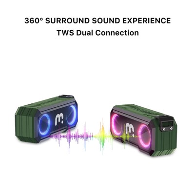 MyBat Pro Bluetooth Wireless Water Resistant Speaker, Army Green (SPG008001)