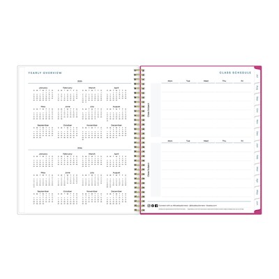 2025-2026 Blue Sky Star Confetti 8.5" x 11" Academic Year Weekly & Monthly Planner, Plastic Cover, Multicolored (136609-A26)