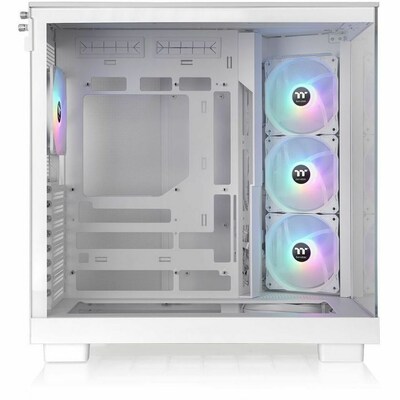 Thermaltake View 380 XL TG ARGB ATX Mid-Tower Computer Case, Snow (CA-11E-00M6WN-00)