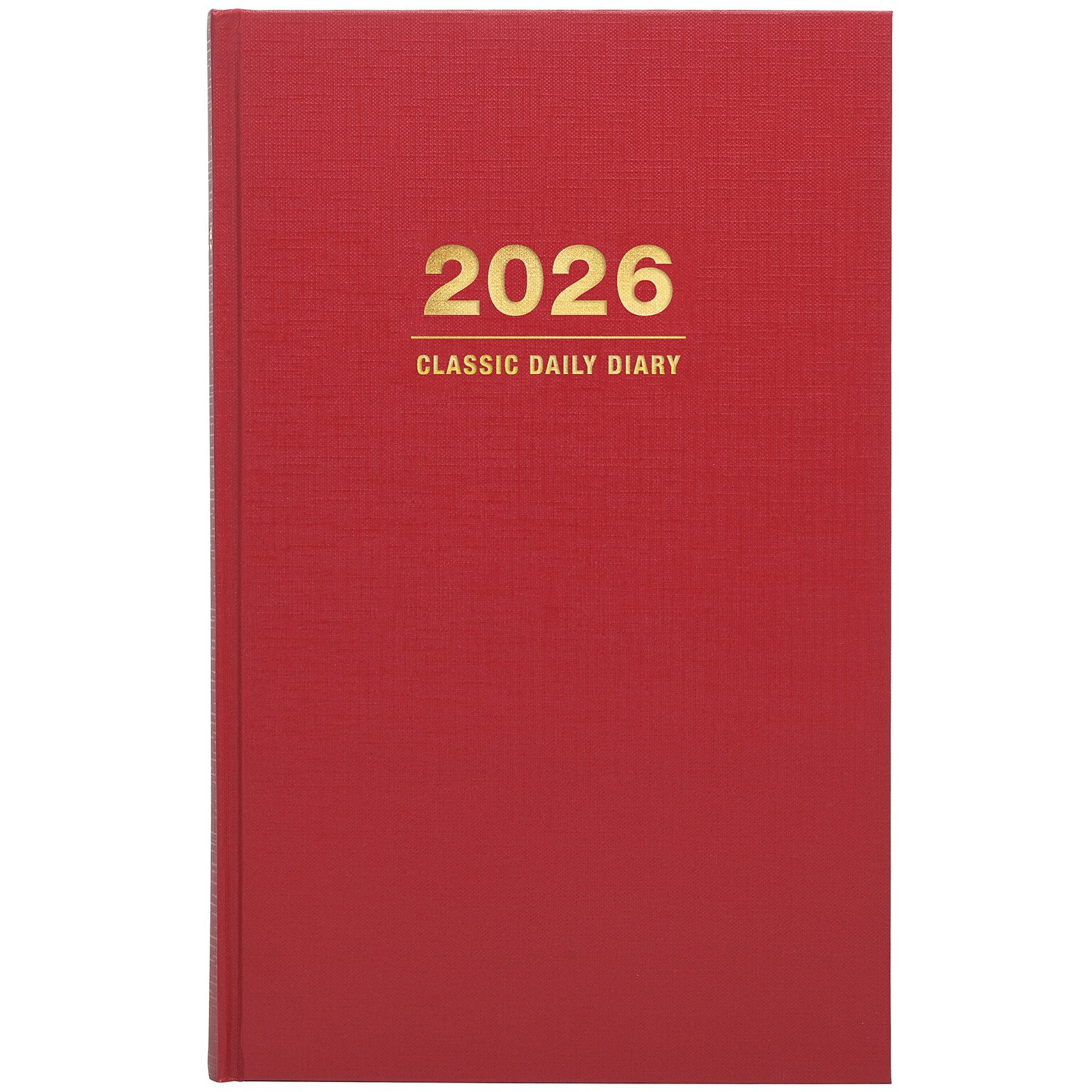 2026 Global Printed Products Professional Diary 6 x 8 Daily Planner, Paperboard Cover, Red (SDCY2668RD)