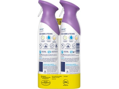 Febreze AIR LIGHT Air Freshener Aerosol, Lavender Scent, 8.8 fl. oz., 2/Pack (80657)